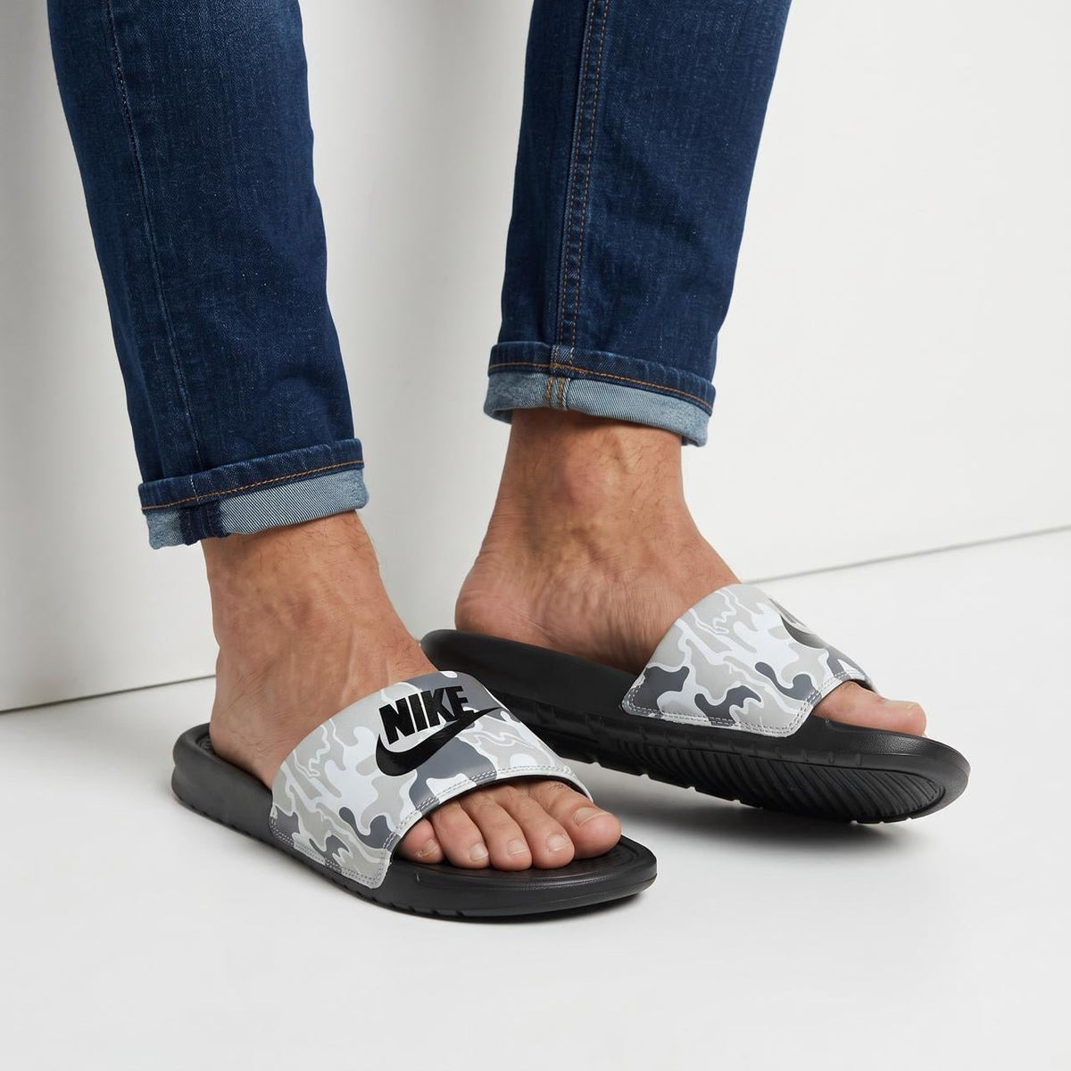 Nike Logo Slide — Grey & Camo