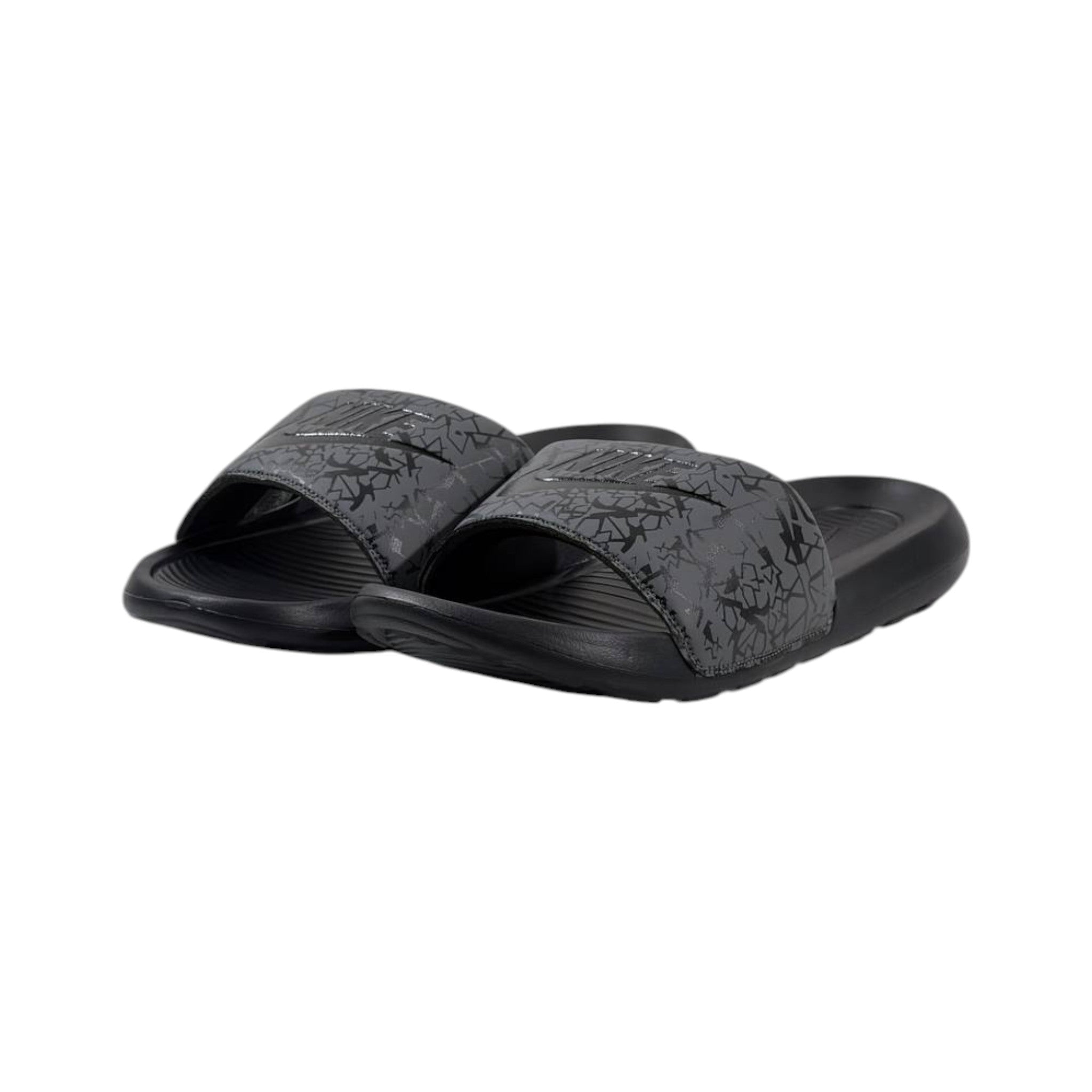 Nike Urban Crackle Slides – Grey/Black Edition ⚡🩶