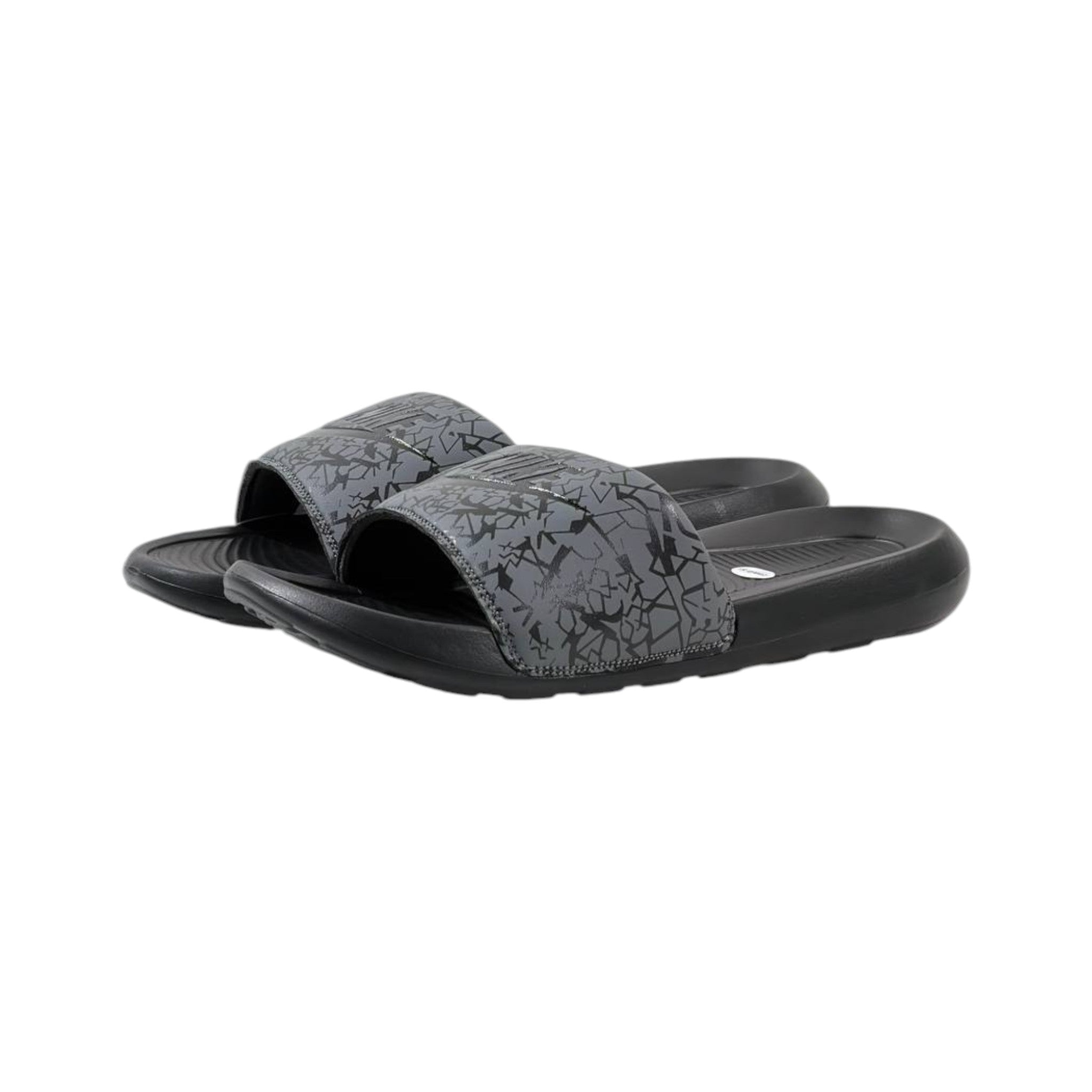 Nike Urban Crackle Slides – Grey/Black Edition ⚡🩶