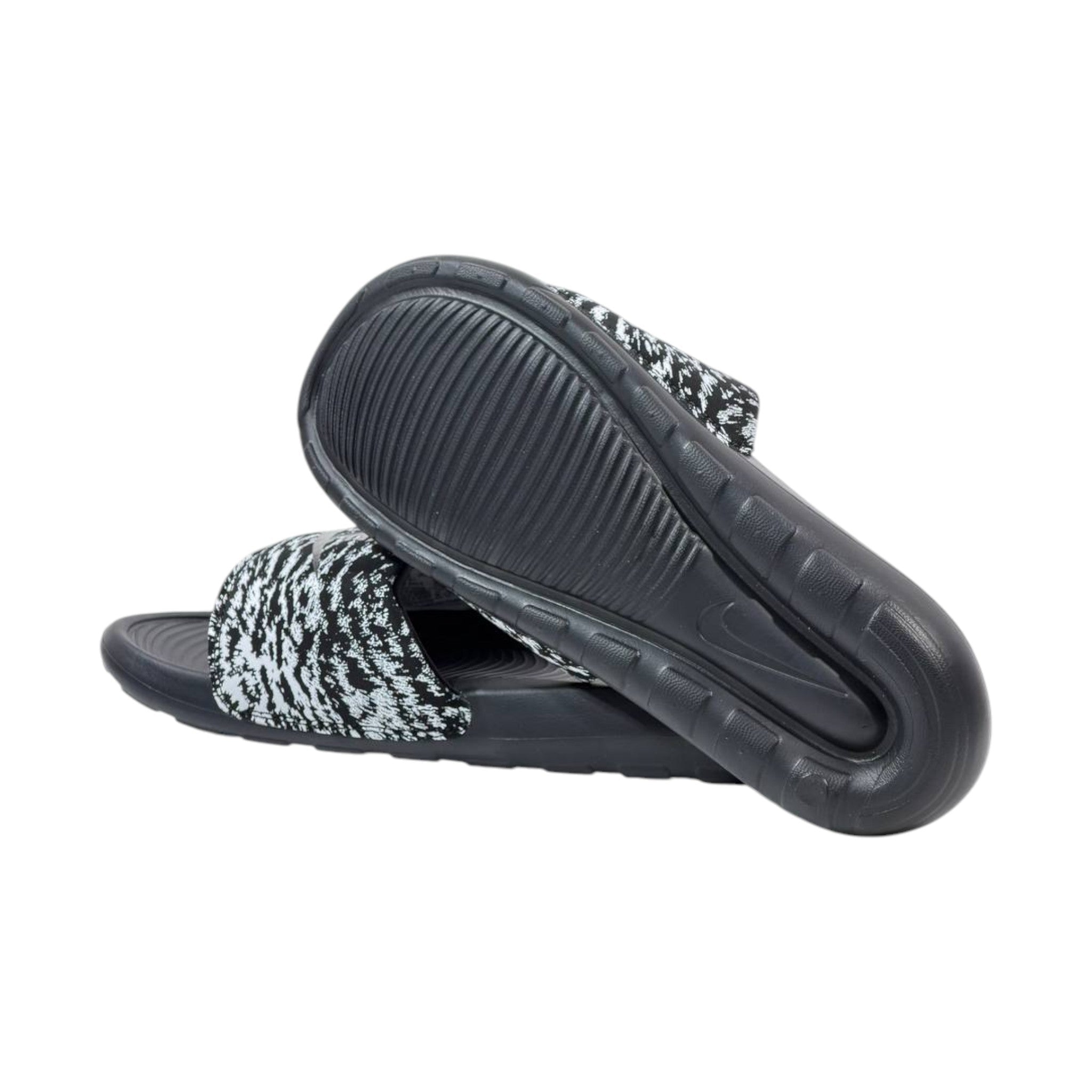 🖤 Nike Victori One Black & White Pattern Slides – Ultimate Comfort & Sporty Style ⚡