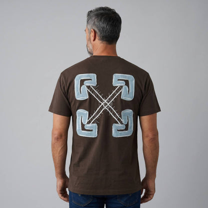 Off-White Arrow Logo Premium T-Shirt – Chocolate Brown 🤎✨