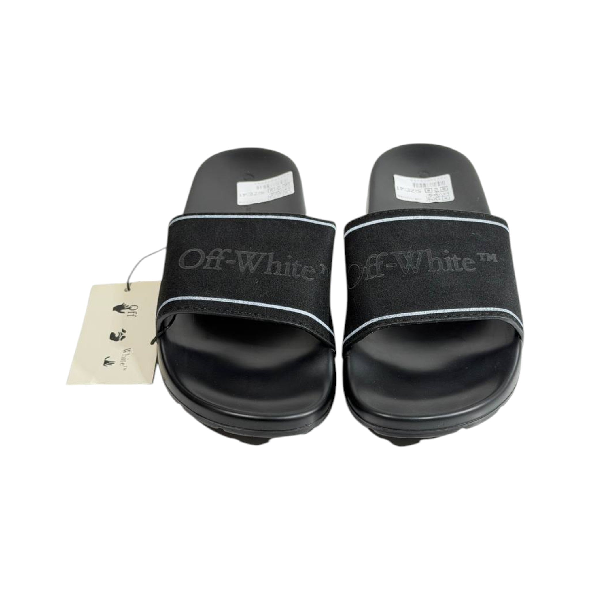 Off-White Black Logo Slides – Premium Streetwear Comfort Sandals 🖤👡