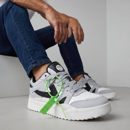 Off-White – Grey with Neon Tag 🟢👟