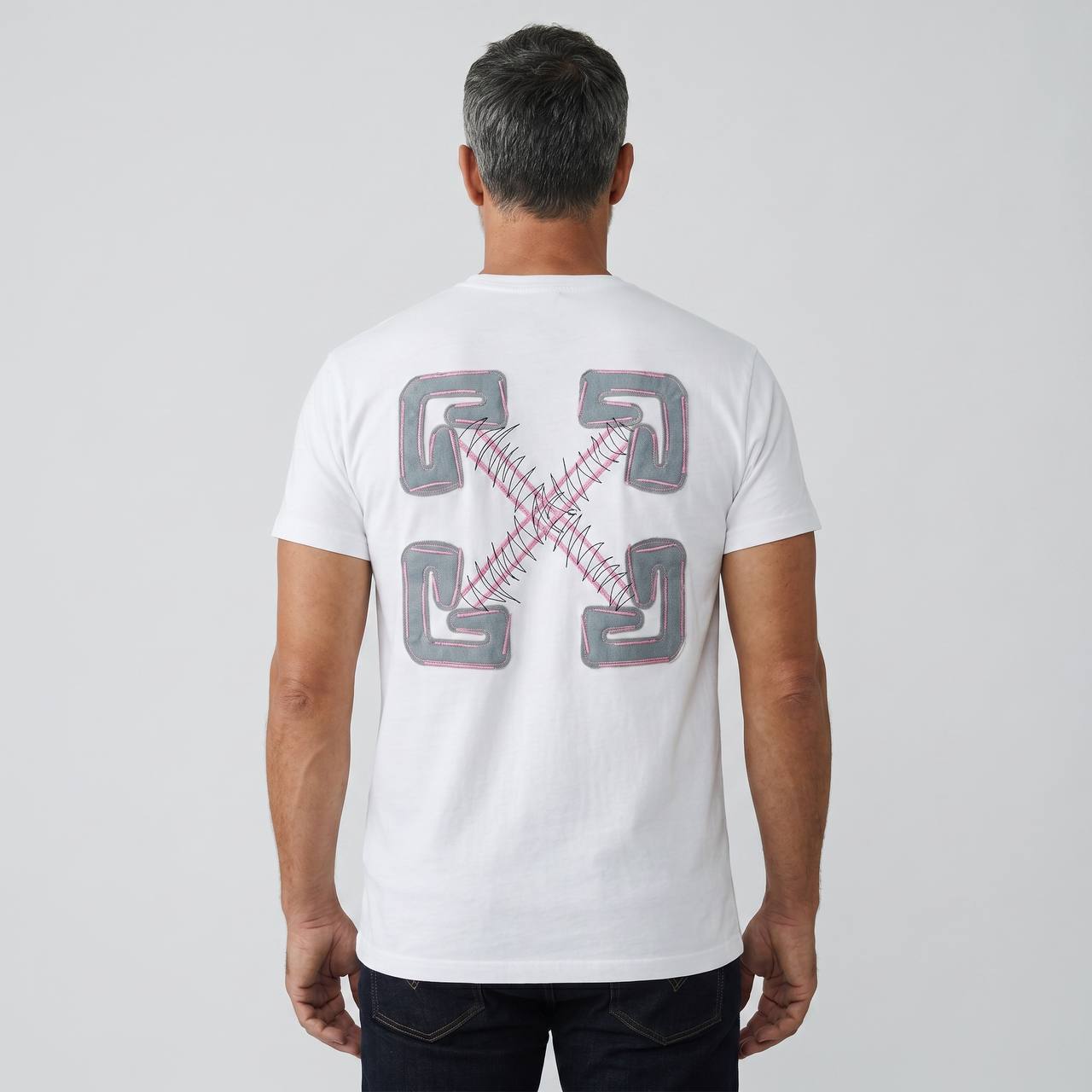 Off-White Signature Logo T-Shirt – Pure White 🤍🔥