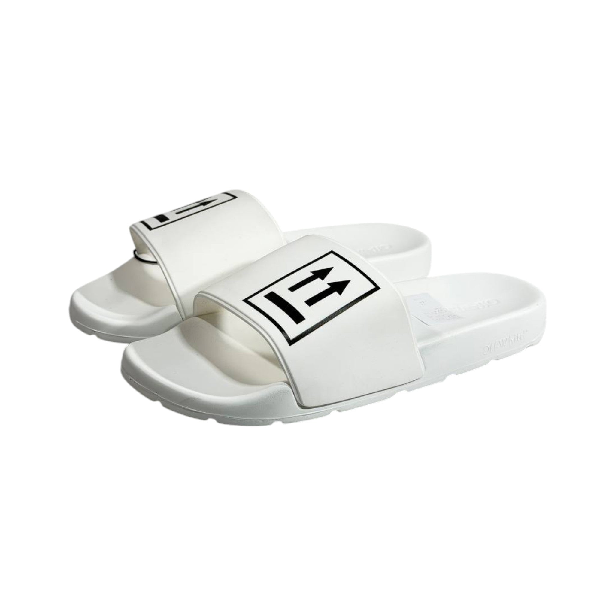 Off-White White Arrow Slides – Clean Street Luxury Sandals 🤍🖤