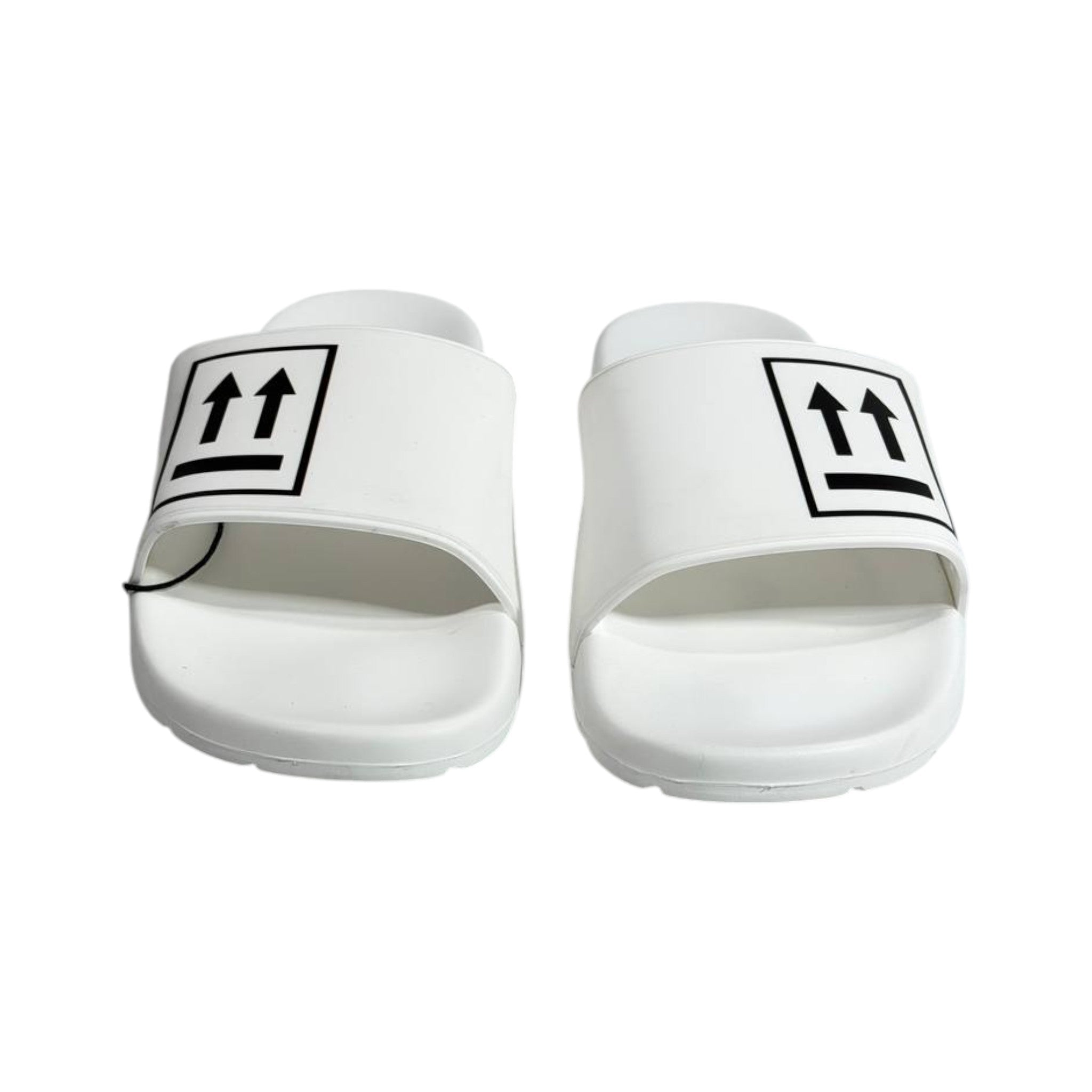 Off-White White Arrow Slides – Clean Street Luxury Sandals 🤍🖤