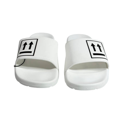 Off-White White Arrow Slides – Clean Street Luxury Sandals 🤍🖤