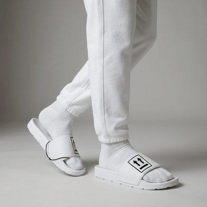 Off-White White Arrow Slides – Clean Street Luxury Sandals 🤍🖤