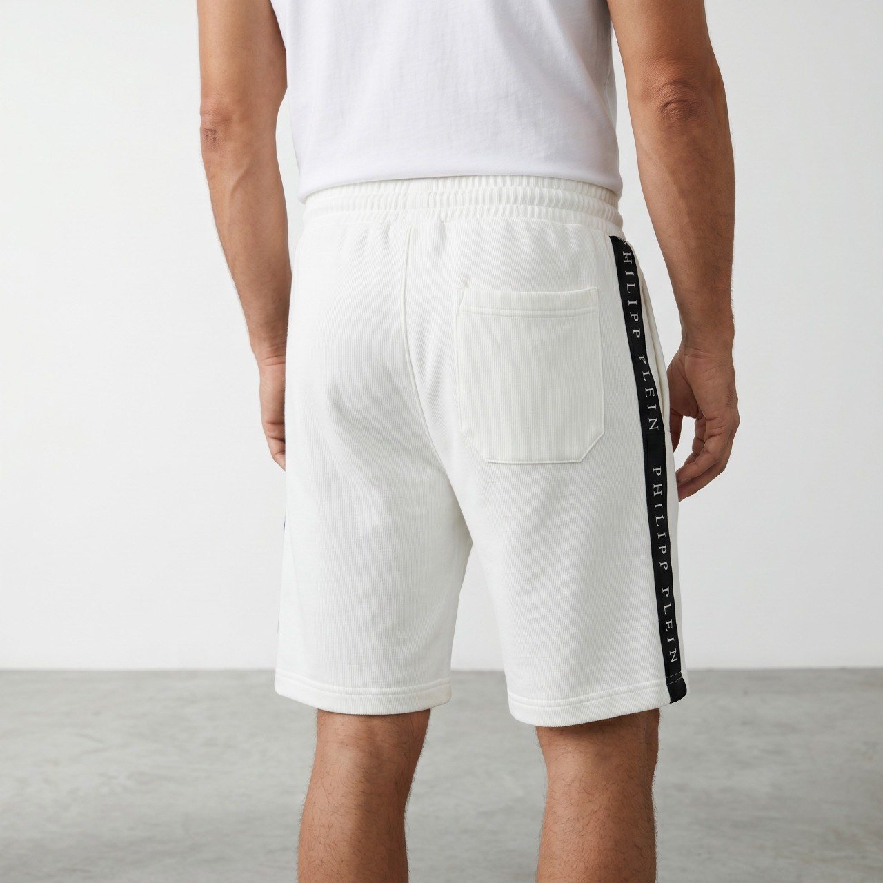 🤍 Philipp Plein Signature Tape Shorts – Luxury Summer Edition