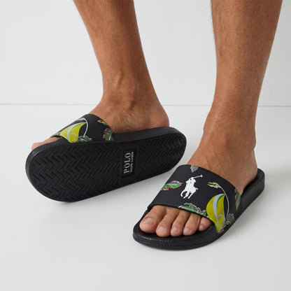Polo Ralph Lauren Pool Slides — Black