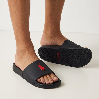 Polo Ralph Lauren Slide — Black & Red