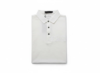 Prada Black Polo Shirt 🖤⚡ Embossed Logo Edition