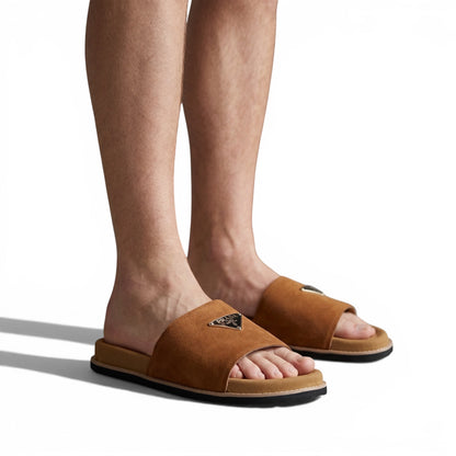 Prada Brown Luxe Comfort Slides – Elegant Everyday Sandals 🤎👡