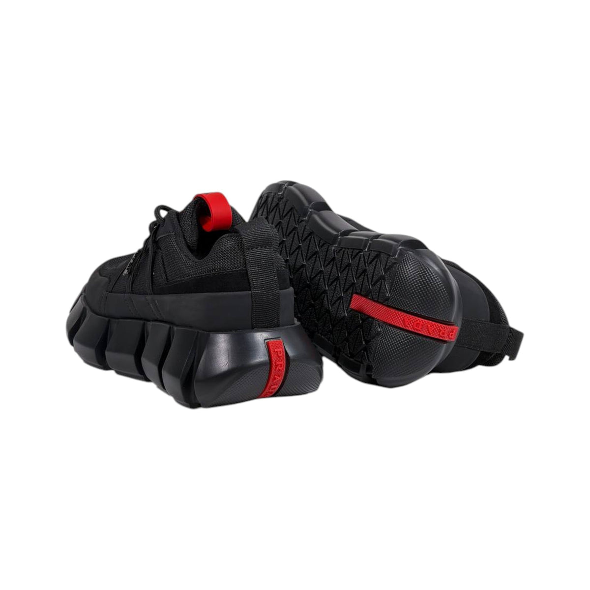 ❤️🖤 Prada Cloudbust Thunder Black Red Luxury Sneakers 👟⚡