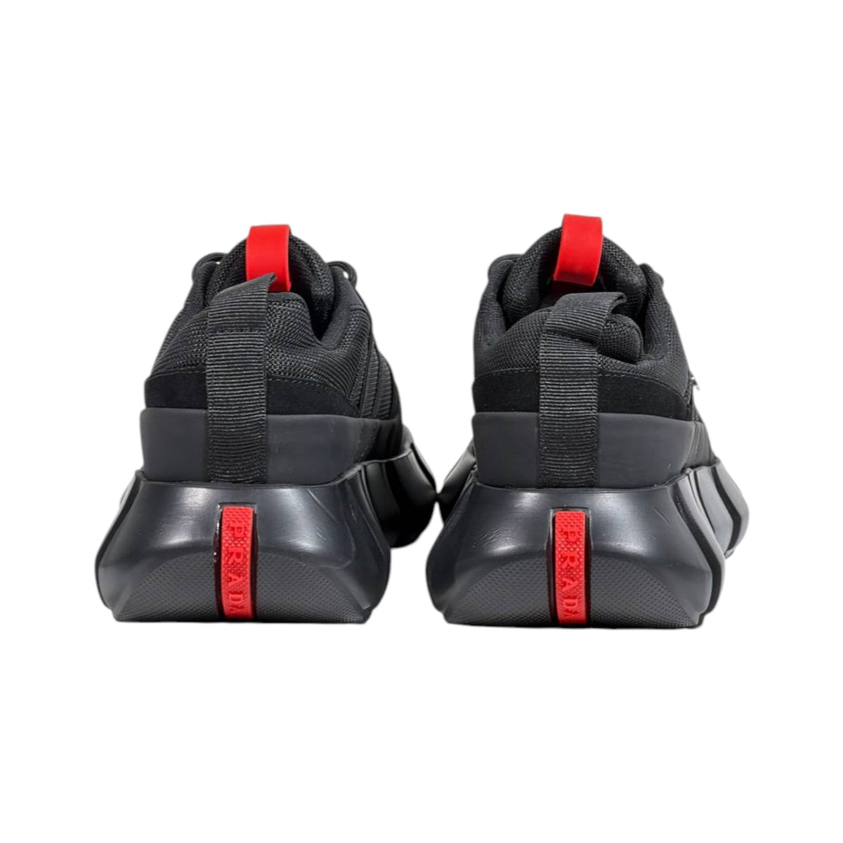 ❤️🖤 Prada Cloudbust Thunder Black Red Luxury Sneakers 👟⚡