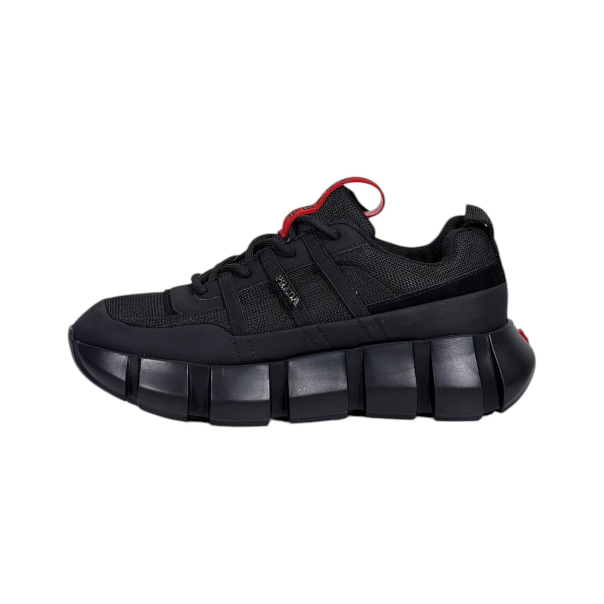 ❤️🖤 Prada Cloudbust Thunder Black Red Luxury Sneakers 👟⚡