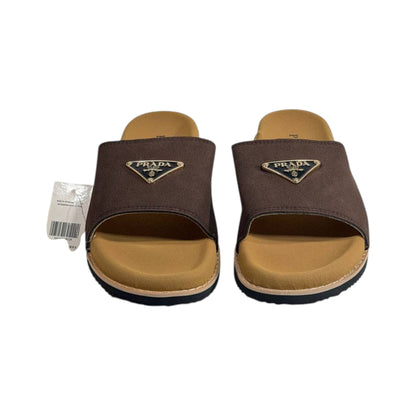 Prada Dark Brown Signature Comfort Slides – Premium Everyday Luxury 🤎✨