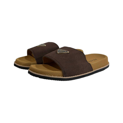 Prada Dark Brown Signature Comfort Slides – Premium Everyday Luxury 🤎✨