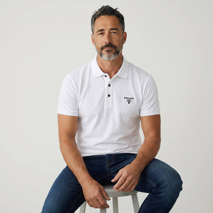 Prada Milano Essential Polo – White Edition 🤍✨