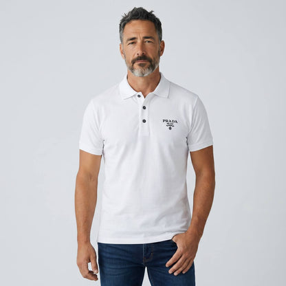 Prada Milano Essential Polo – White Edition 🤍✨