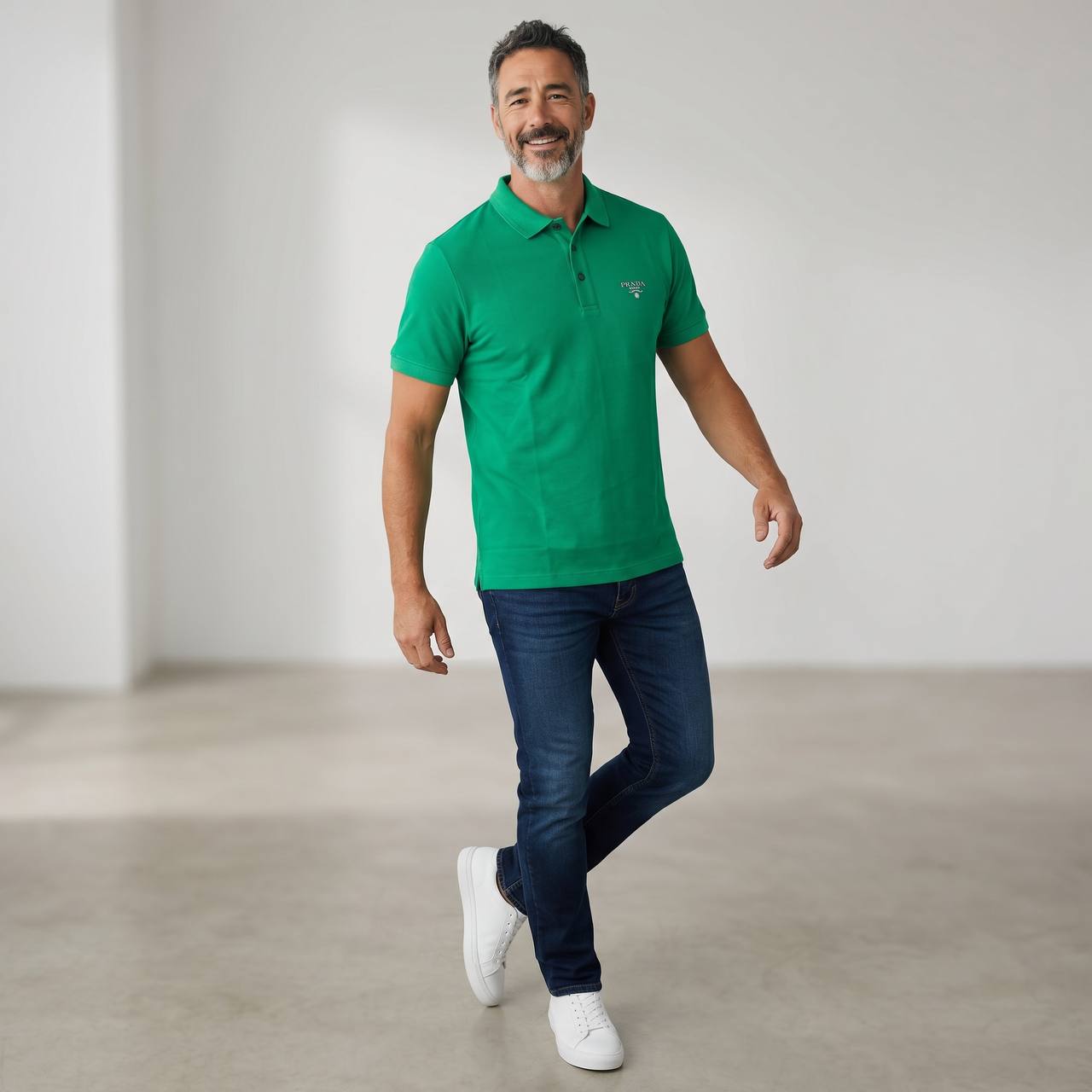 Prada Milano Luxury Green Polo Shirt 💚✨