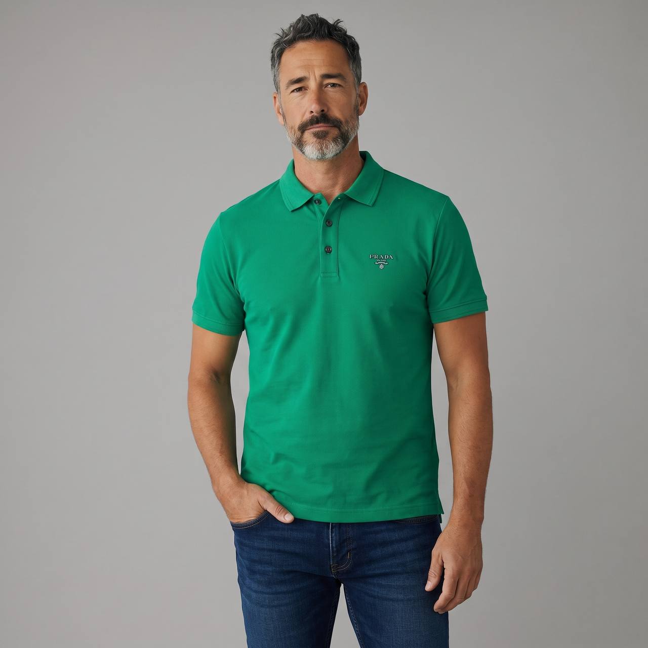 Prada Milano Luxury Green Polo Shirt 💚✨