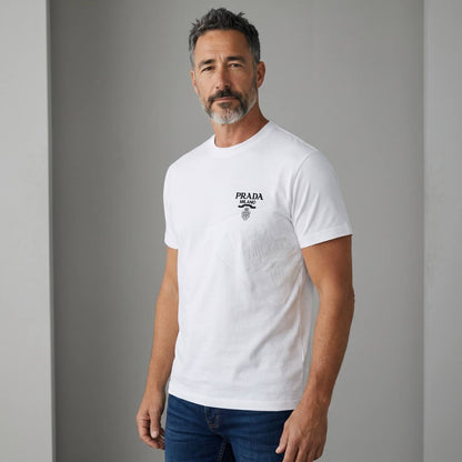 Prada Milano Signature Embossed Tee 🤍✨
