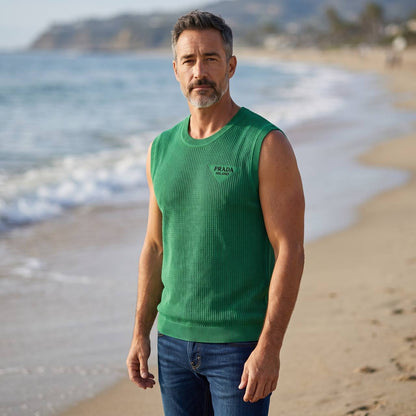 Prada Milano Sleeveless Knit Tank Top – Emerald Green Summer Edition 💚☀️