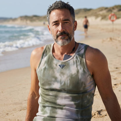 Prada Milano Tie-Dye Tank Top – Desert Sage Edition 🌿☀️