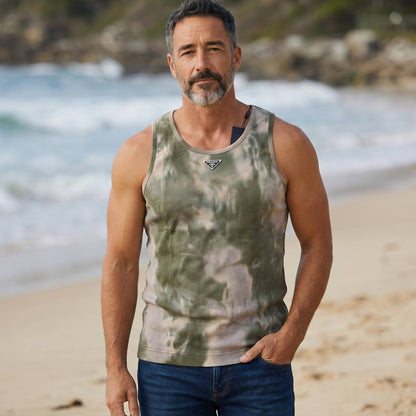 Prada Milano Tie-Dye Tank Top – Desert Sage Edition 🌿☀️
