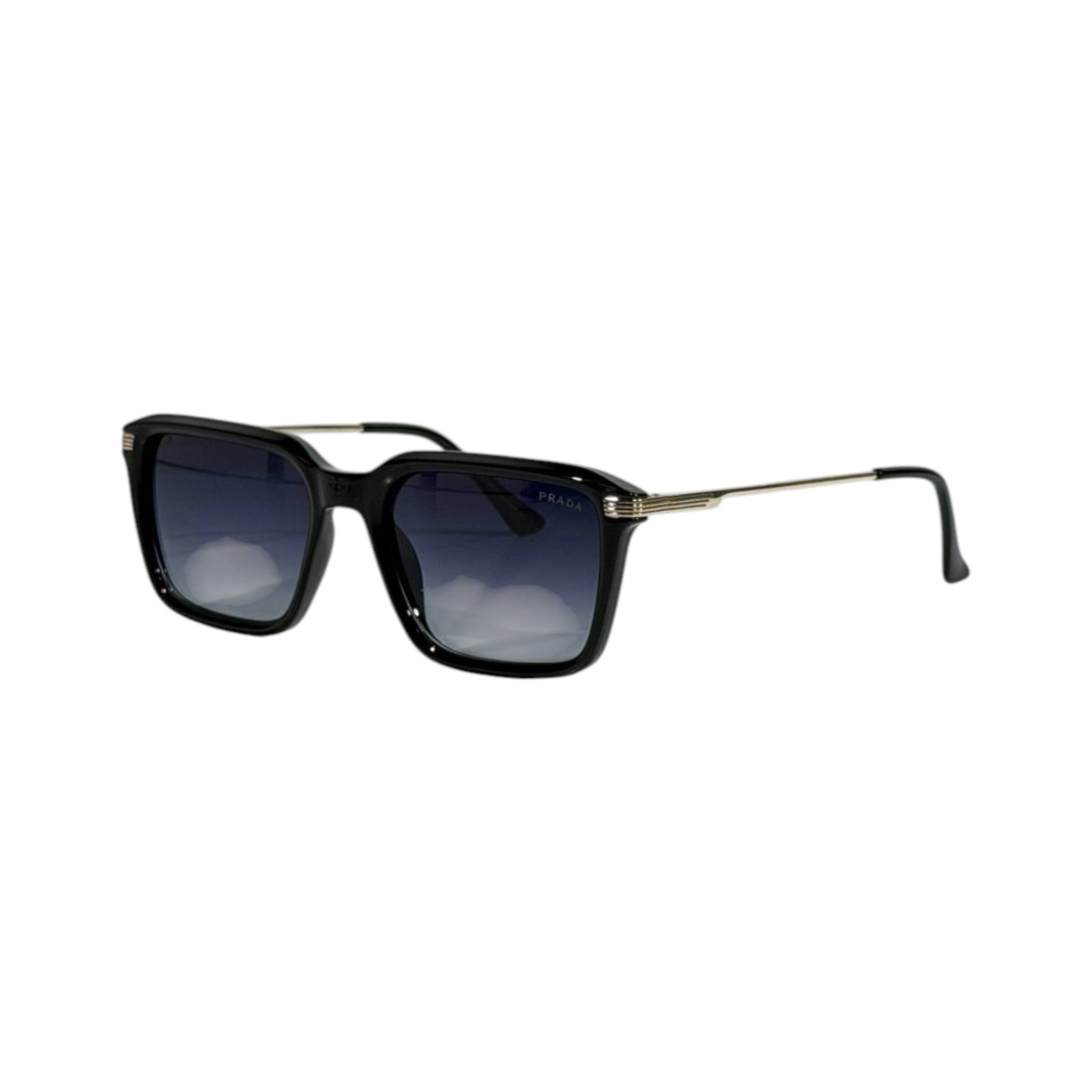 Prada Square Sunglasses – Black Frame Blue Gradient 🕶️💙