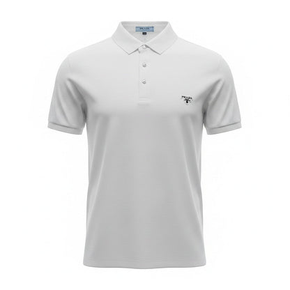 Prada White Polo Shirt 🤍🖤 Classic Logo Edition