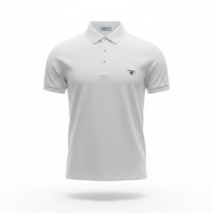 Prada White Polo Shirt 🤍🖤 Classic Logo Edition