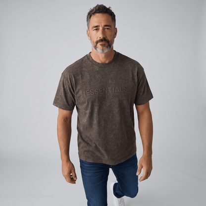 Premium Washed Oversized Essential T-Shirt & Shorts Summer Set for Men – Relaxed Streetwear Co-Ord Outfit 🤎✨