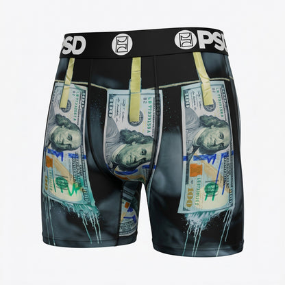 PSD Money Print Performance Boxer Briefs – Premium Compression Underwear 💵🔥