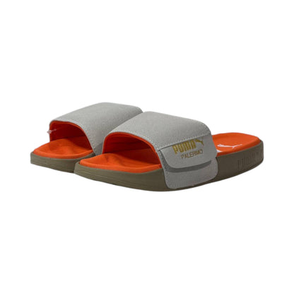 Puma Palermo Comfort Slides — Grey & Orange