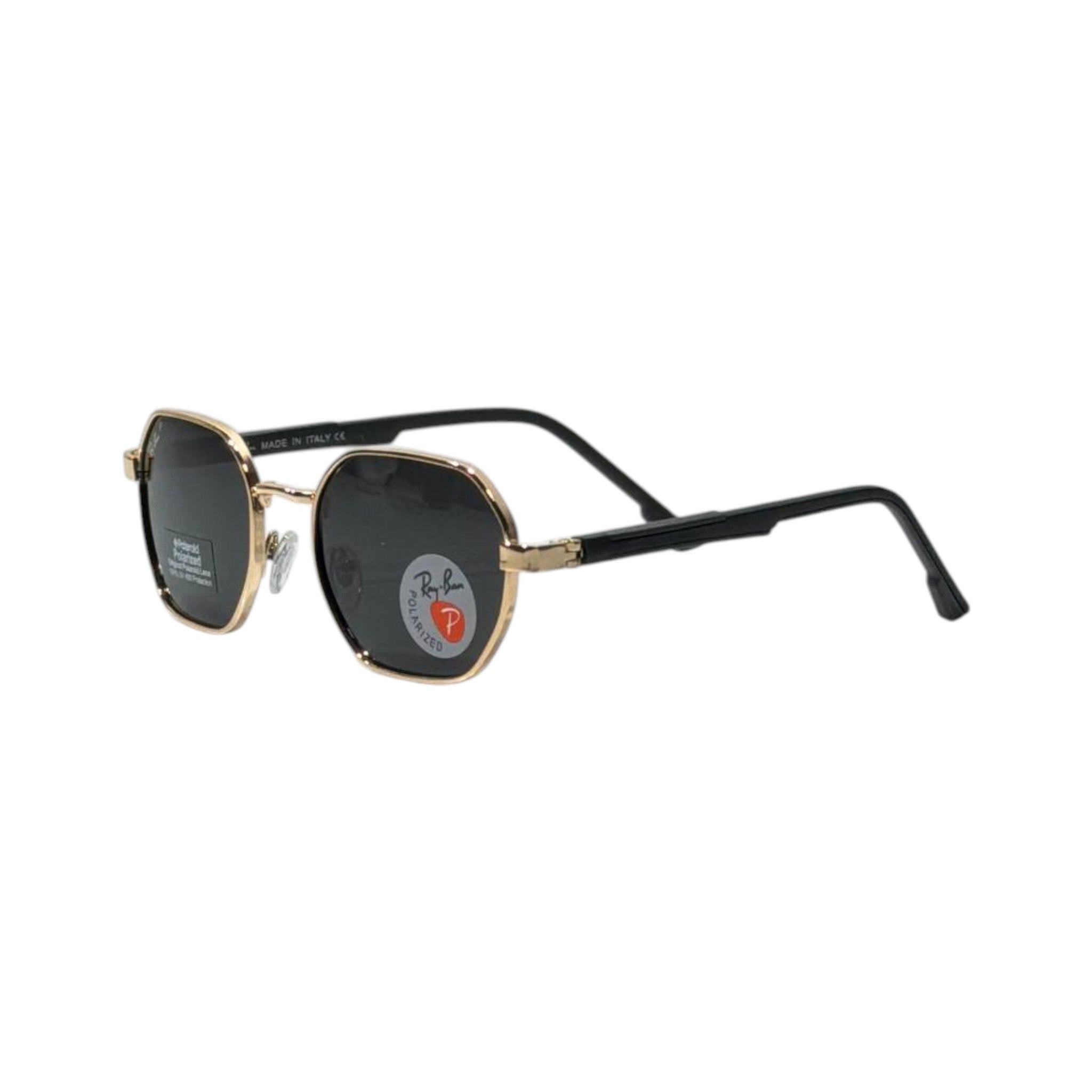 🕶️ Ray-Ban Polarized Geometric Sunglasses | Classic Luxury Metal Frame Eyewear ✨