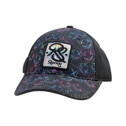 🧢 Redfills Neon Sketch Cap | Holographic Patch Streetwear Edition 🌈🔥