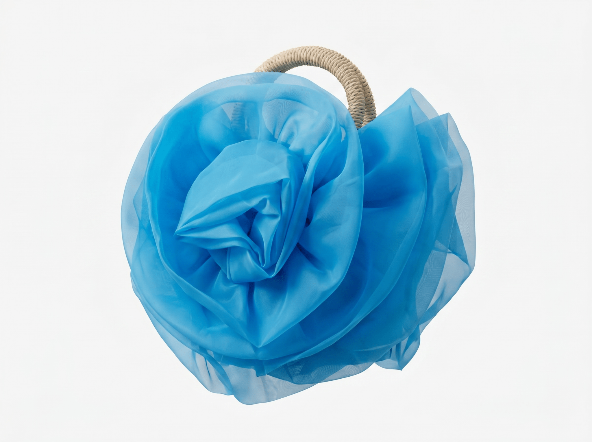 Rosantica Bloom Organza Floral Top Handle Bag – Sky Blue 🩵🌸
