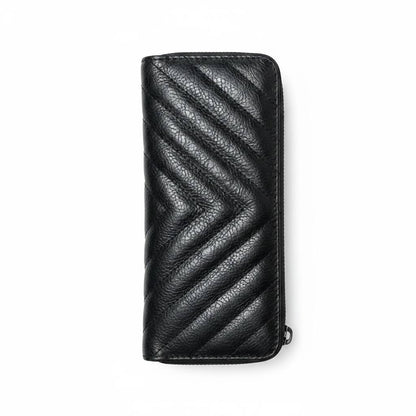 Saint Laurent Inspired Black Quilted Zip Wallet 🖤✨ Luxury YSL Style Long Wallet