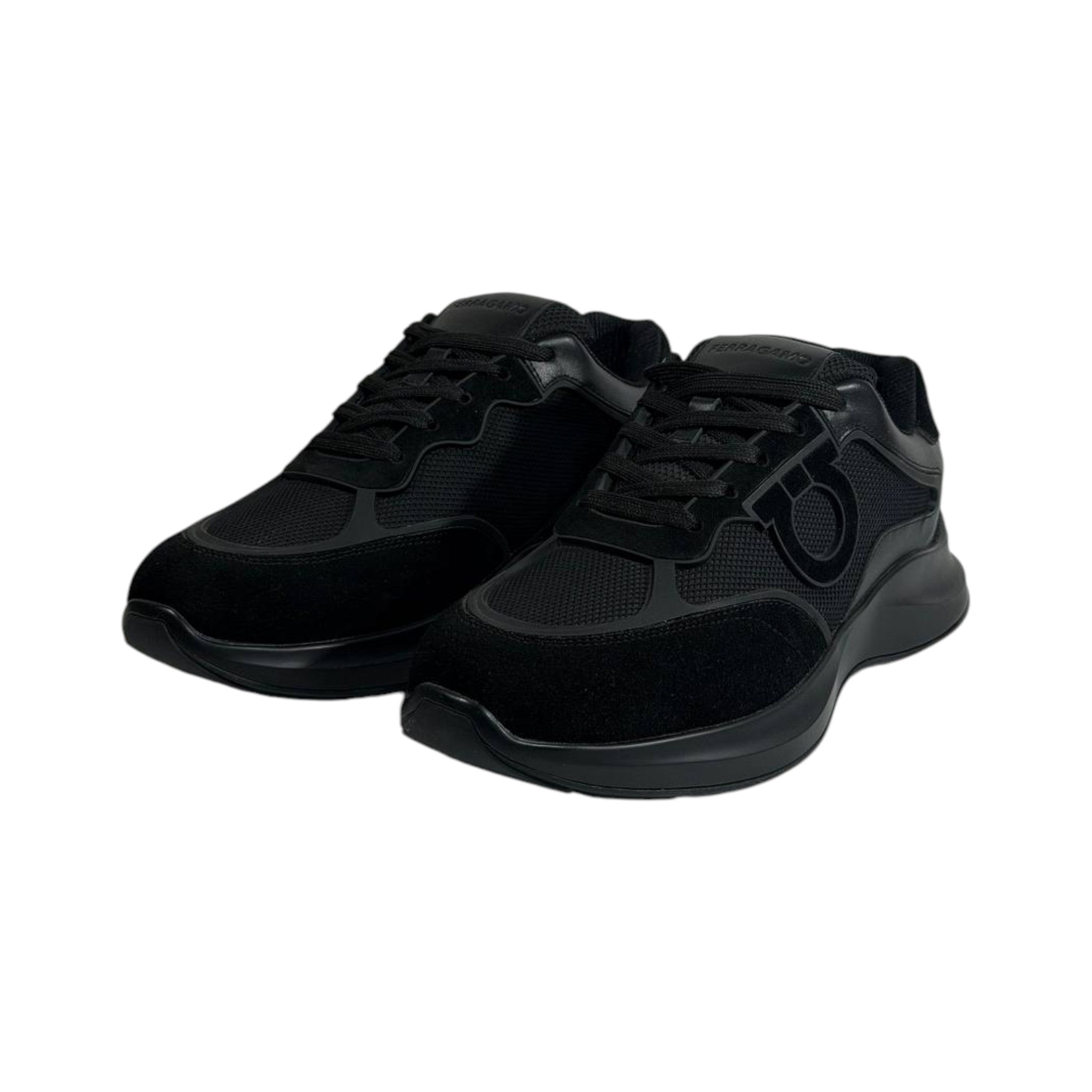 Salvatore Ferragamo All Black Sneakers – Luxury Modern Comfort Trainers 🖤👟