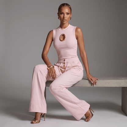 : Schiaparelli Blush Pink Gold Ring Lounge Set 🩷✨💛🔥