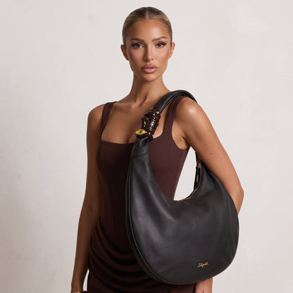 Schiaparelli Hobo – Black Crescent Bag 🖤👜large size