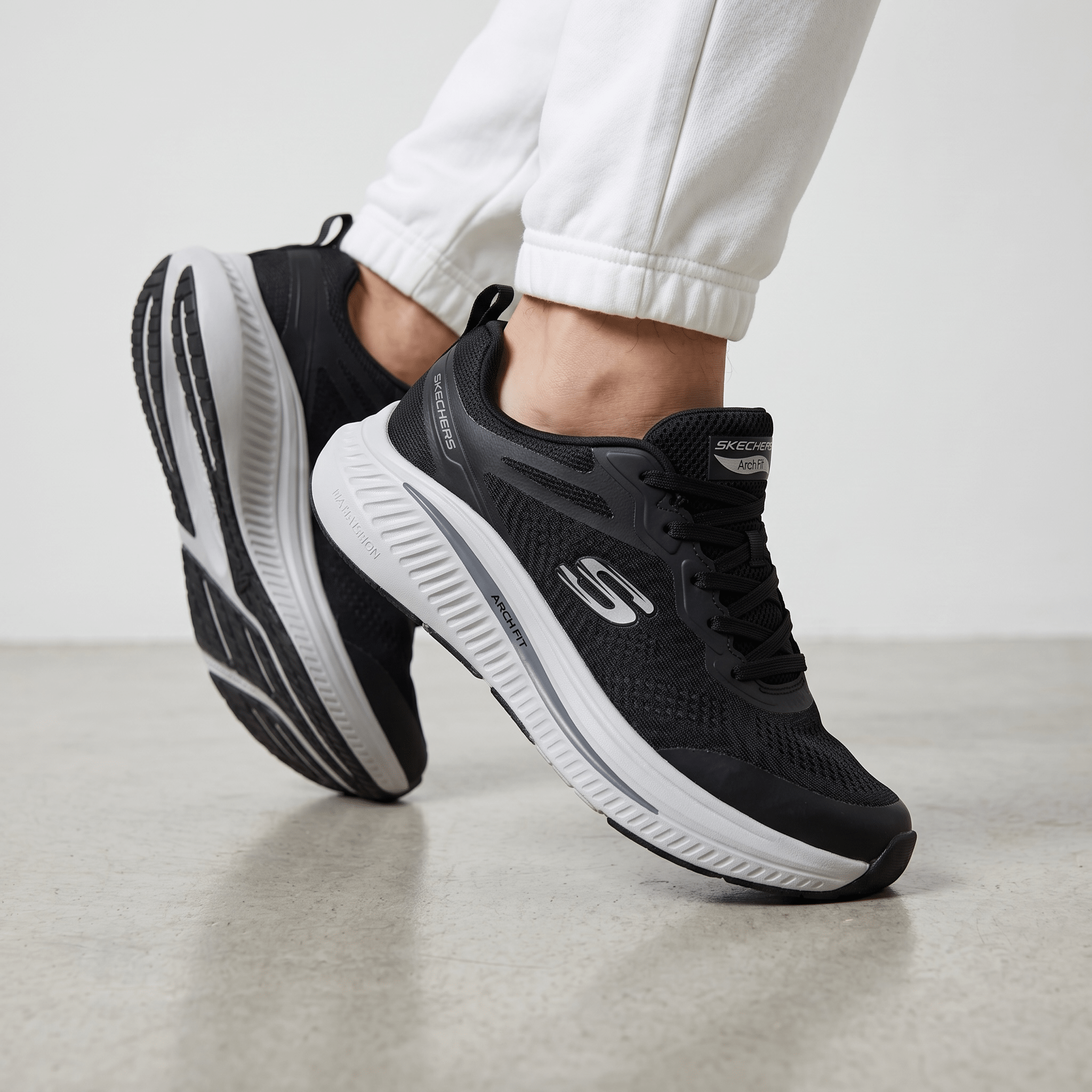 🖤 Skechers Arch Fit Walking Shoes – Black