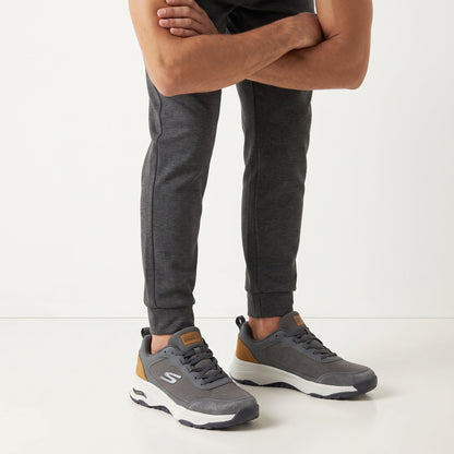Skechers GoWalk Trainers — Grey & Mustard