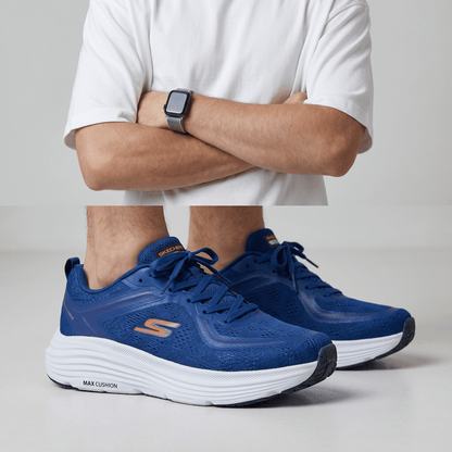 💙 Skechers Max Cushioning Running Shoes – Navy Blue
