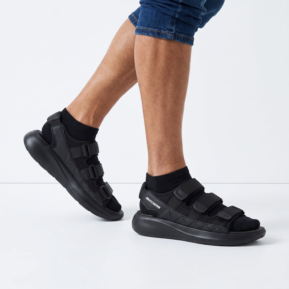 Skechers Platform Sandal — Black