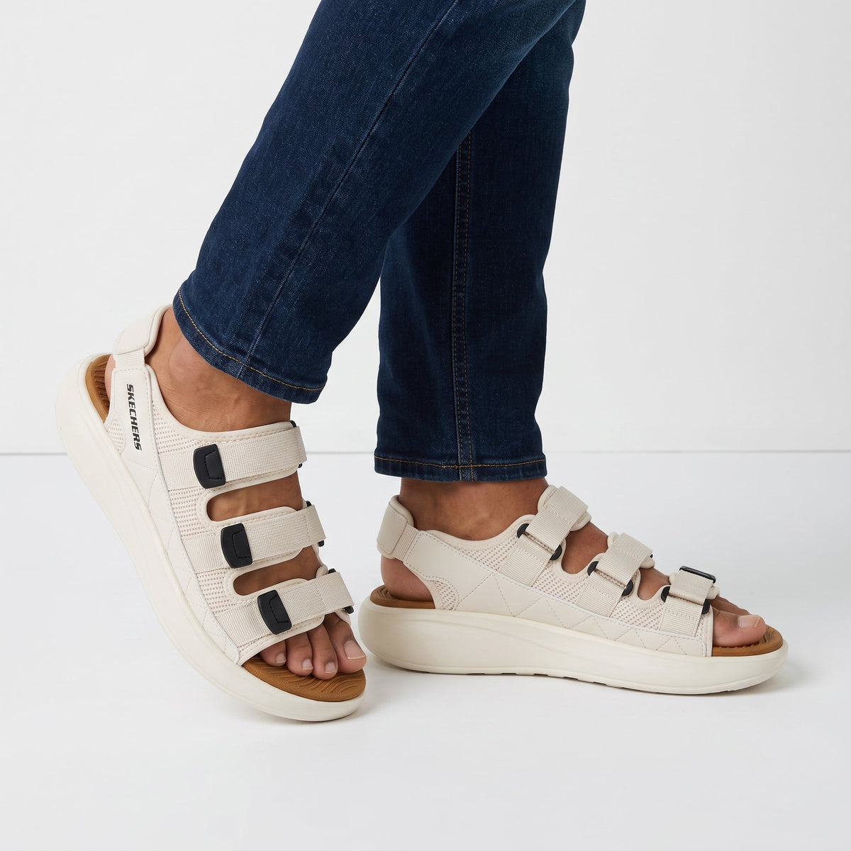 Skechers Platform Sandal — Cream