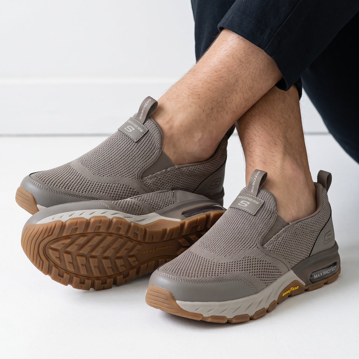 Skechers Skech-Air Slip-On Knit — Taupe