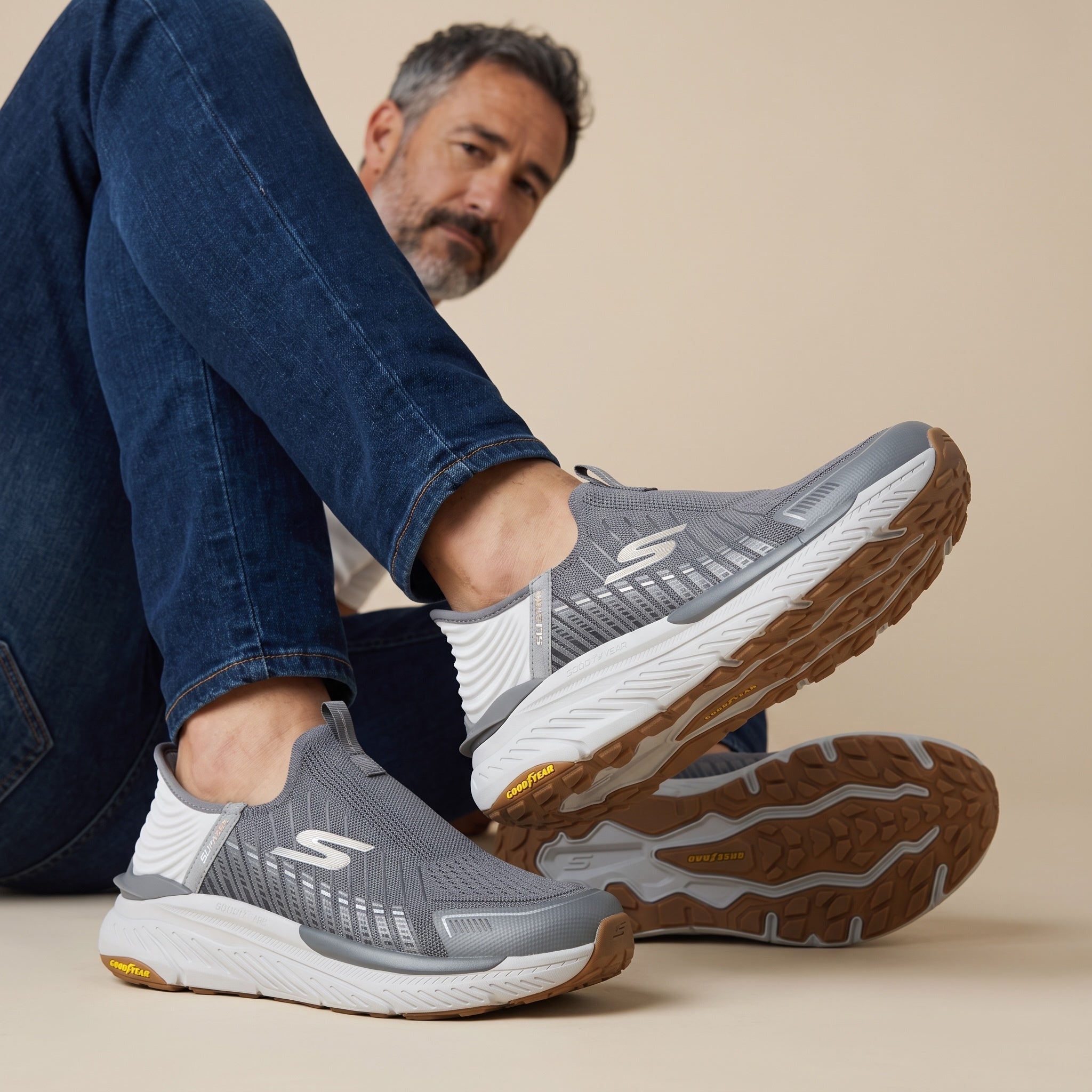 Skechers Slip-In Trainer – Grey Goodyear 👟